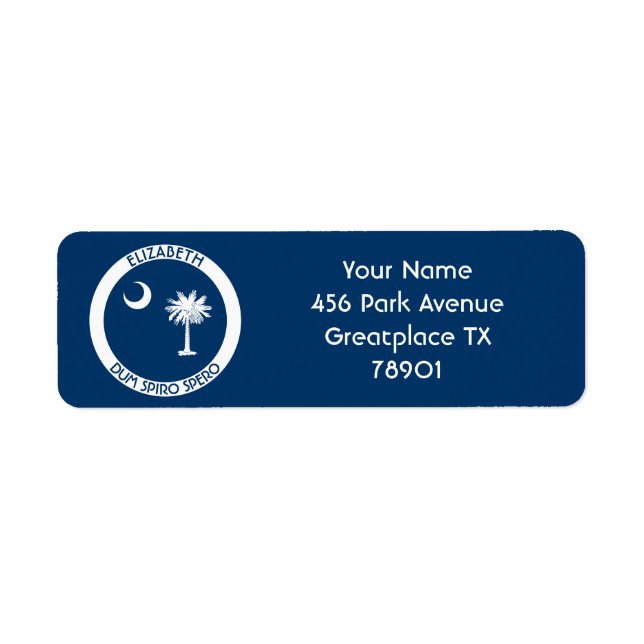 South Carolina - Persönliche Flagge des Palmetto-S (Vorne)