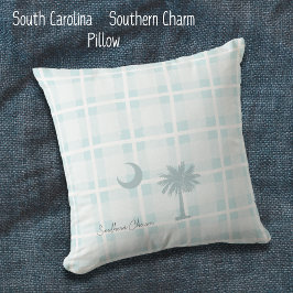 South Carolina Pillow Custom mit Moon und Palm Kissen