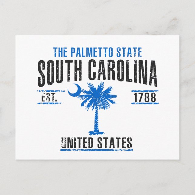 South Carolina Postkarte (Vorderseite)