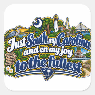 South Carolina quadratischer Aufkleber
