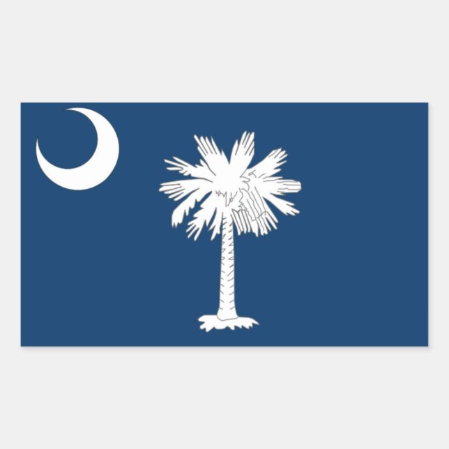 South Carolina Rechteckiger Aufkleber (Vorderseite)