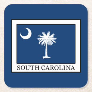 South Carolina Rechteckiger Pappuntersetzer