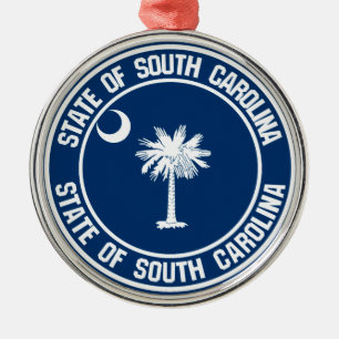 South Carolina Round Emblem Ornament Aus Metall