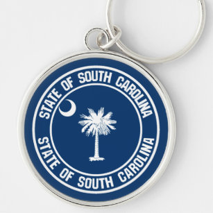South Carolina Round Emblem Schlüsselanhänger