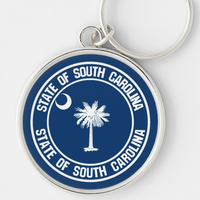 South Carolina Round Emblem Schlüsselanhänger (Vorne)