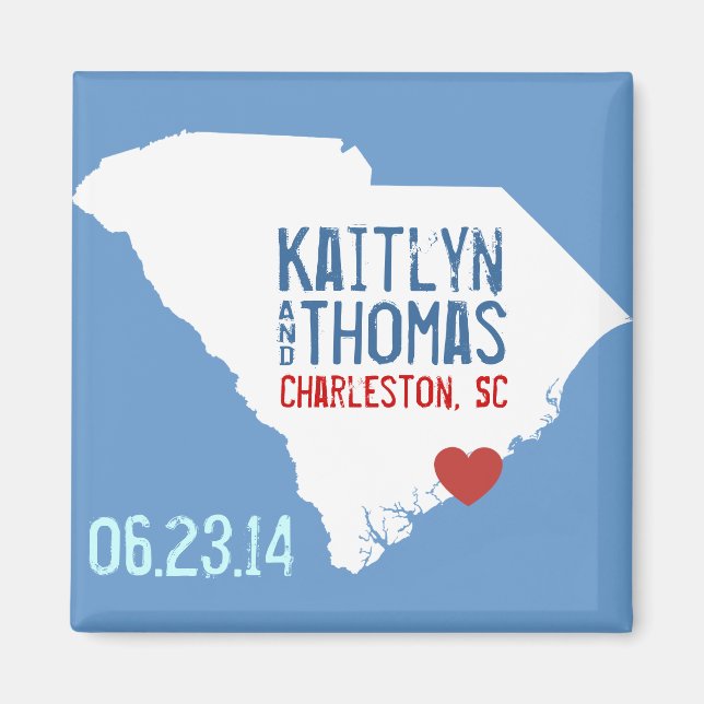 South Carolina Save the Date - Individuell gestalt Magnet (Vorne)