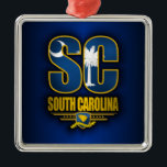 South Carolina (SC) Ornament Aus Metall<br><div class="desc">South Carolina (SC) Geschenkideen.</div>
