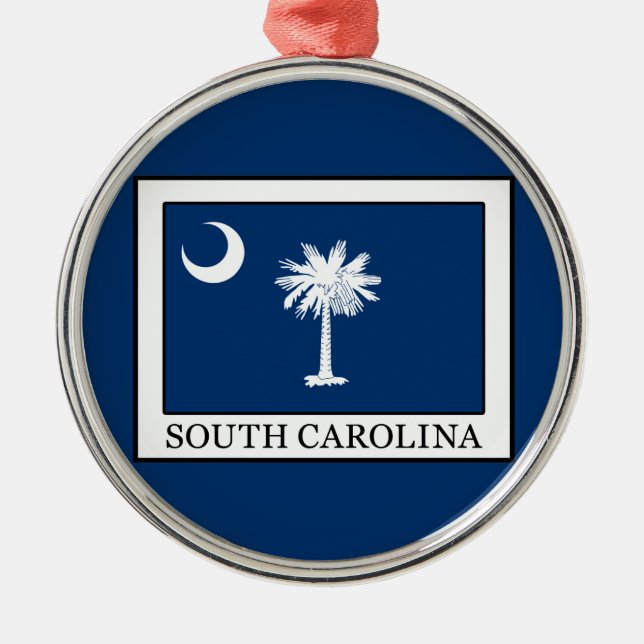 South Carolina Silbernes Ornament (Vorne)