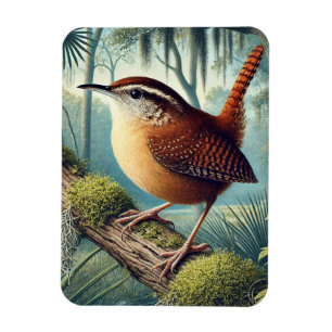 South Carolina Staat Bird Carolina Wren Magnet