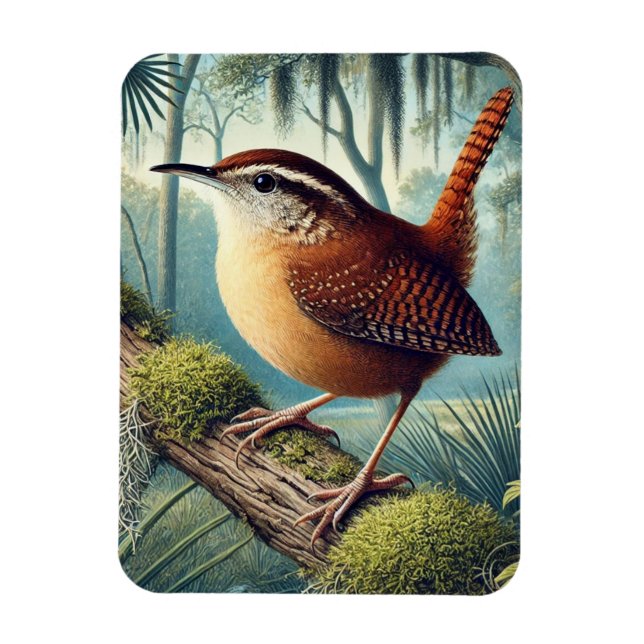 South Carolina Staat Bird Carolina Wren Magnet (Vertikal)