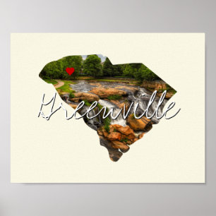 South Carolina Staat Foto Einfügung und Ortsname Poster