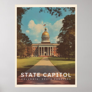 South Carolina Staat Hauptstadt Columbia Poster