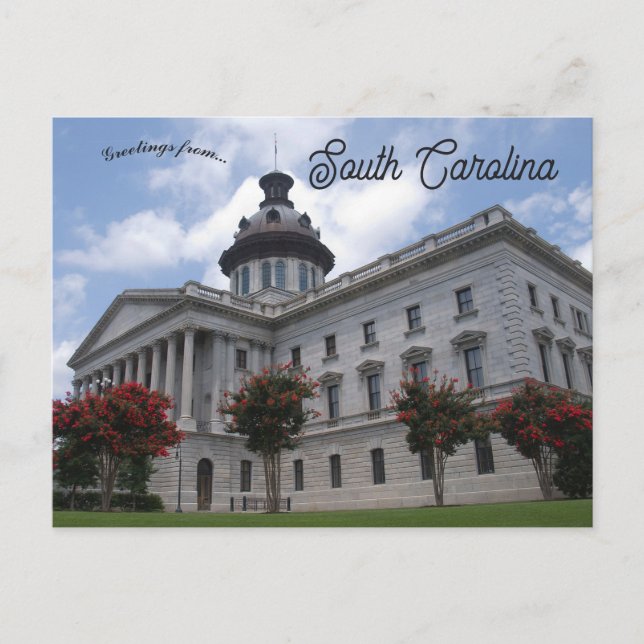 South Carolina Staat Hauptstadt Postkarte (Vorderseite)