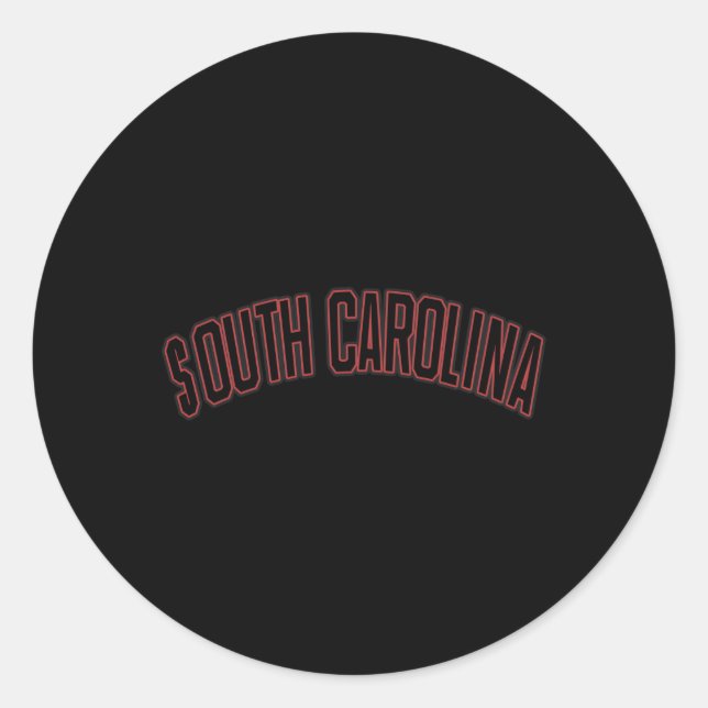South Carolina Staat Jersey Varsity Runder Aufkleber (Vorderseite)