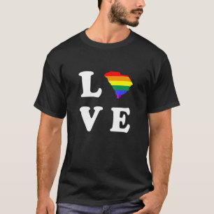 South Carolina Staat Karte Lesbisch Gay Rights P T-Shirt