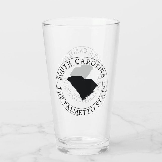 South Carolina Staat Trinkglas Glas (Rückseite)