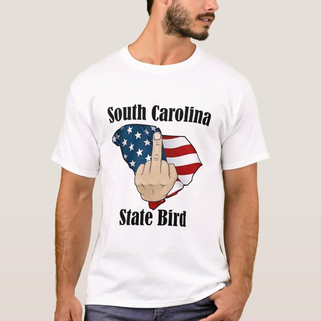 South Carolina Staat Vogel T - Shirt Mittelfinger (Vorderseite)