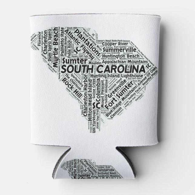 South Carolina Staat Word Cloud Dosenkühler (Vorderseite)