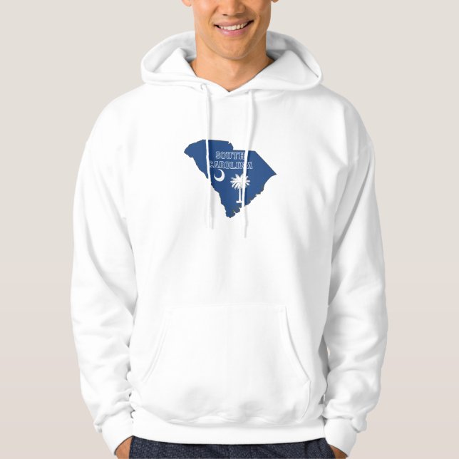 South Carolina Staatsflagge und Karte für Kinder Hoodie (Vorderseite)