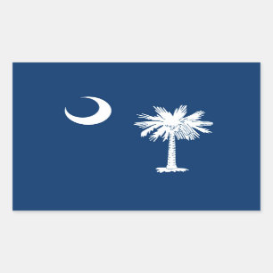 South Carolina State Flag Design Accent Rechteckiger Aufkleber