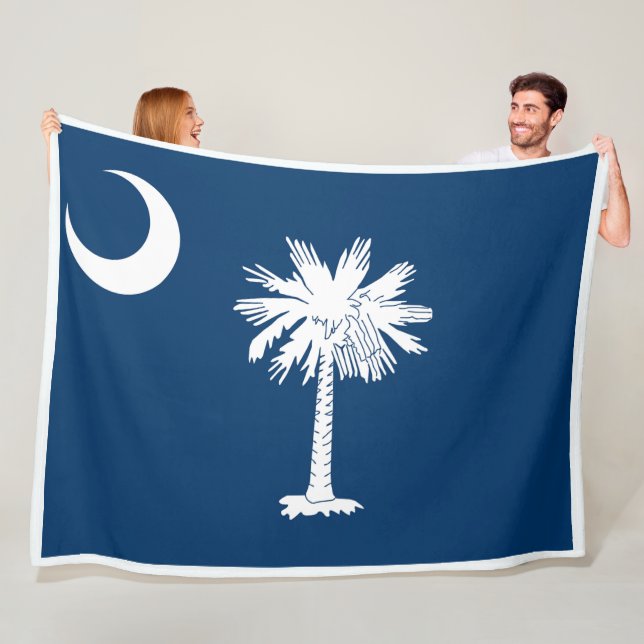 South Carolina State Flag Print Patriotc Fleecedecke (Beispiel)