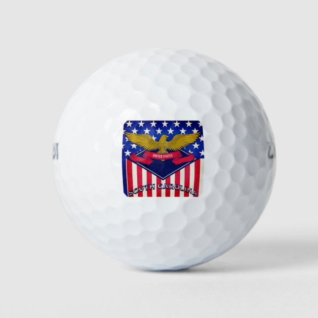 South Carolina USA Flag Golfball (Vorderseite)