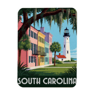 South Carolina USA Lowcountry-Küstenreise 🌴 Magnet