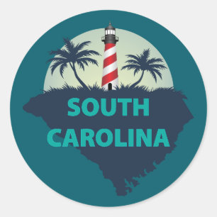 South Carolina, USA Runder Aufkleber