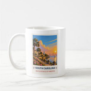South Carolina USA - Vintage-Reise-Tasse Kaffeetasse