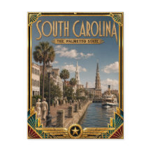 South Carolina Vintage Art Deco Golden Age