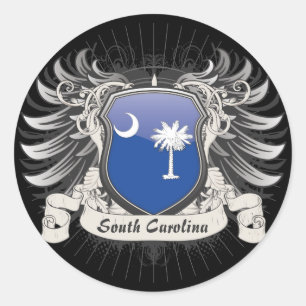 South Carolina Wappen Runder Aufkleber