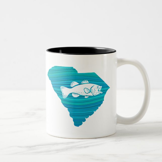 South Carolina Wave Fishing Zweifarbige Tasse (Rechts)