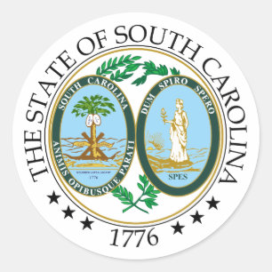 South Carolina-Zeichen Runder Aufkleber