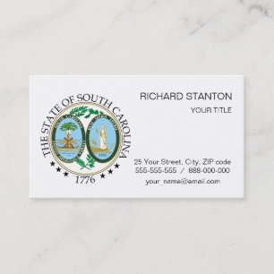 South Carolina-Zeichen Visitenkarte