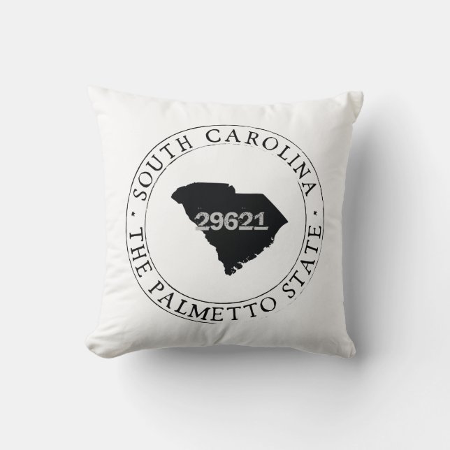 South Carolina Zip Code Pillow Kissen (Vorderseite)
