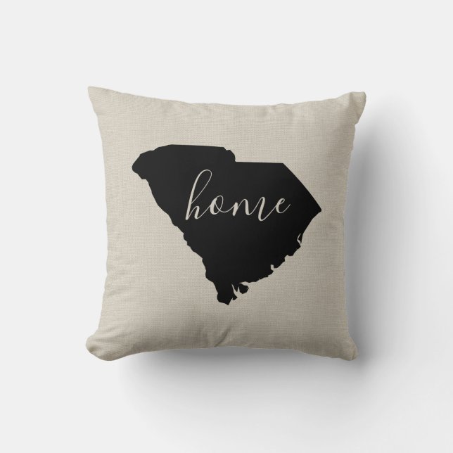 South Carolina Zuhause Staat Throw Kissen (Vorderseite)