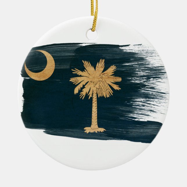 South- Carolinaflagge Keramikornament (Vorne)