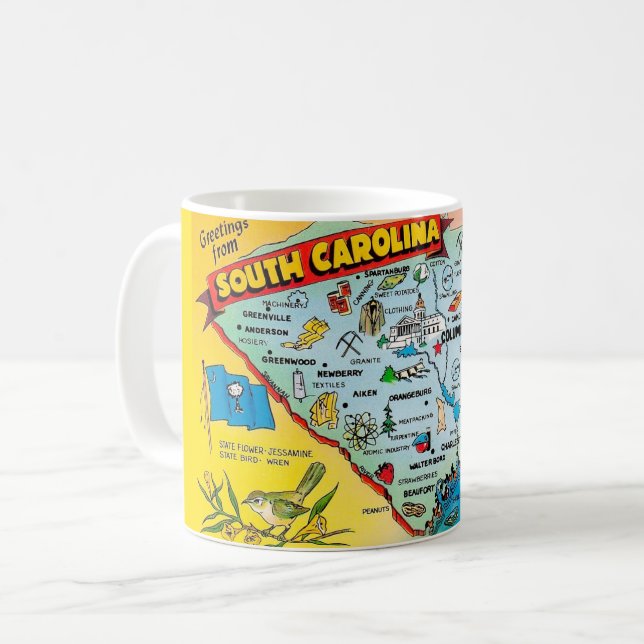South CarolinaGreetings Tasse (Vorderseite Links)