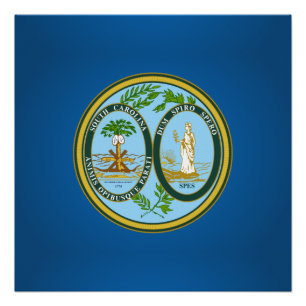 South- CarolinaSiegel, amerikanisches Poster