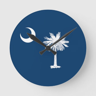 South- CarolinaStaats-Flagge Runde Wanduhr