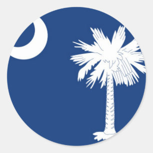 South- CarolinaStaats-Flagge Runder Aufkleber