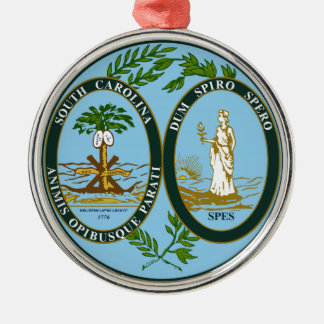 South- CarolinaStaats-Siegel Silbernes Ornament