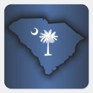 South- Carolinastolz Quadratischer Aufkleber