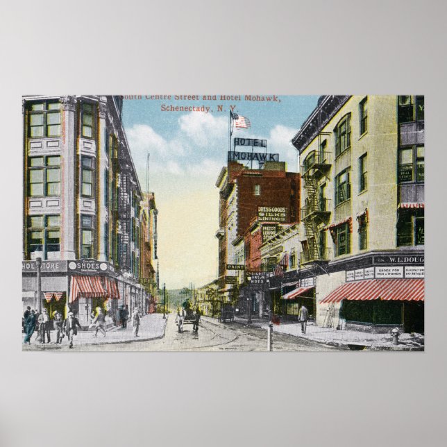 South Center Street View Hotel Mohawk Poster (Vorne)