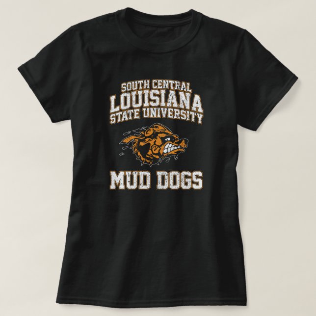South Central Louisiana Staat University Mud Dogs T-Shirt (Design vorne)