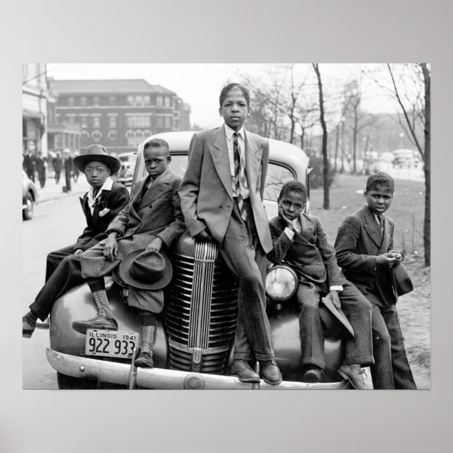 South Chicago Boys, 1941. Vintages Foto Poster (Vorne)