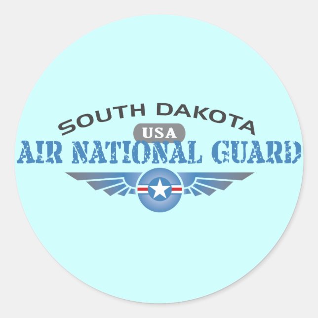 South Dakota Air National Guard Runder Aufkleber (Vorderseite)