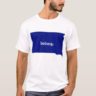 South Dakota Belong Staat Map T-Shirt