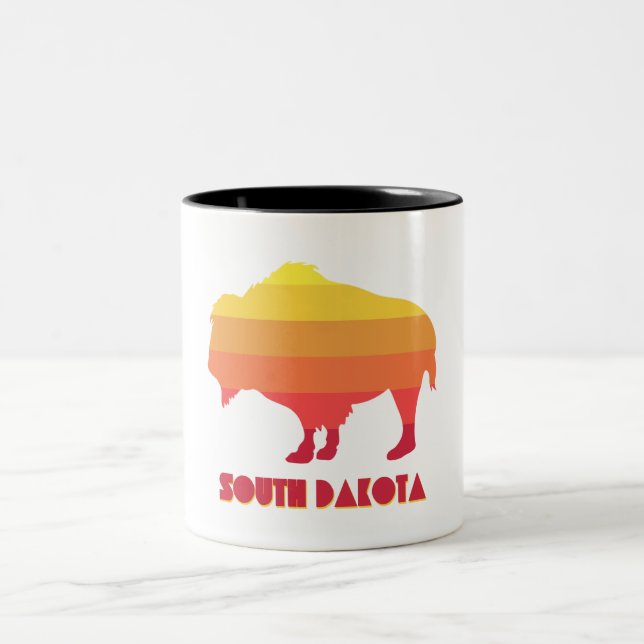 South Dakota Bison Zweifarbige Tasse (Mittel)