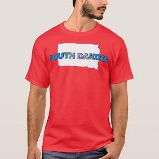 South Dakota Colored Staat Letters T-Shirt